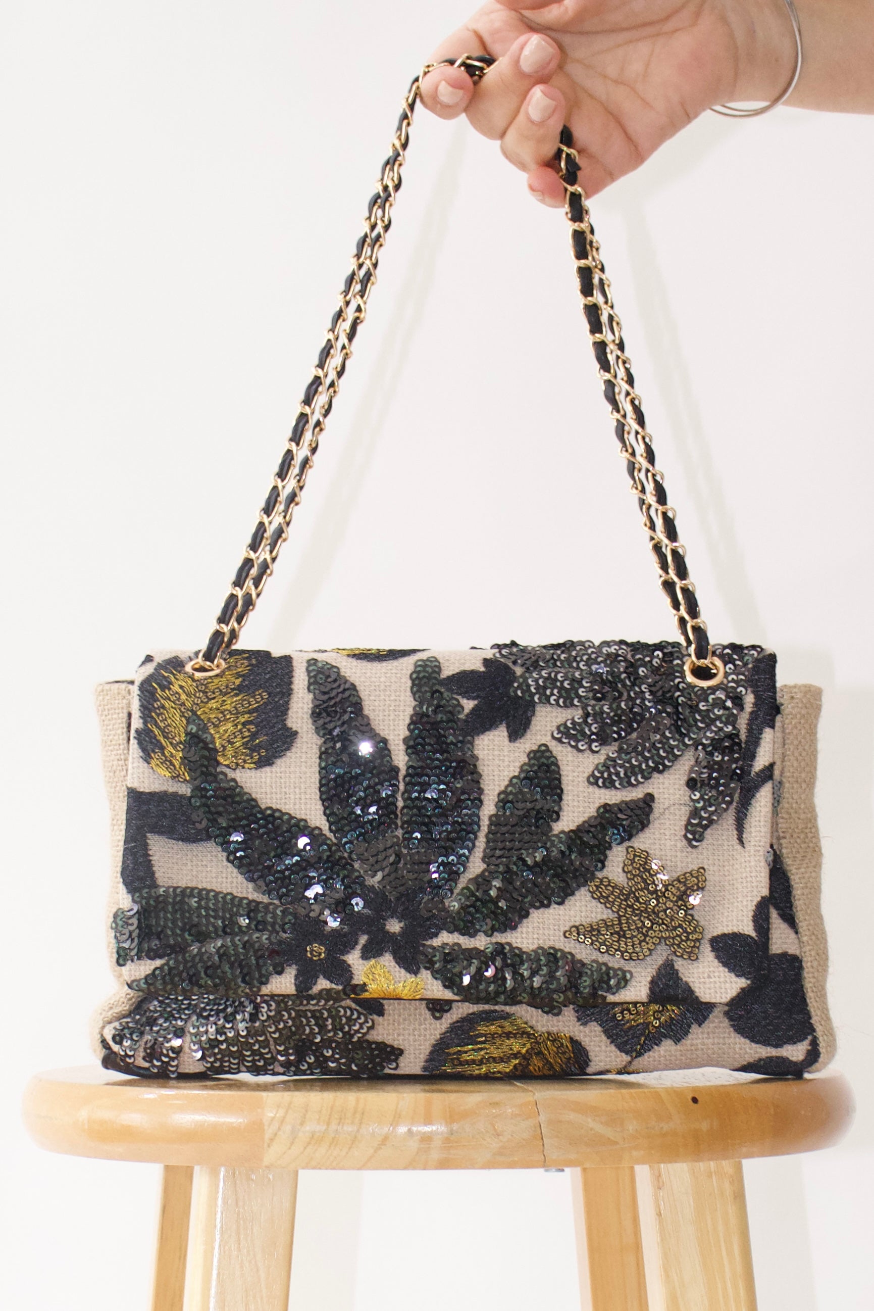 Lentejuela flower bag