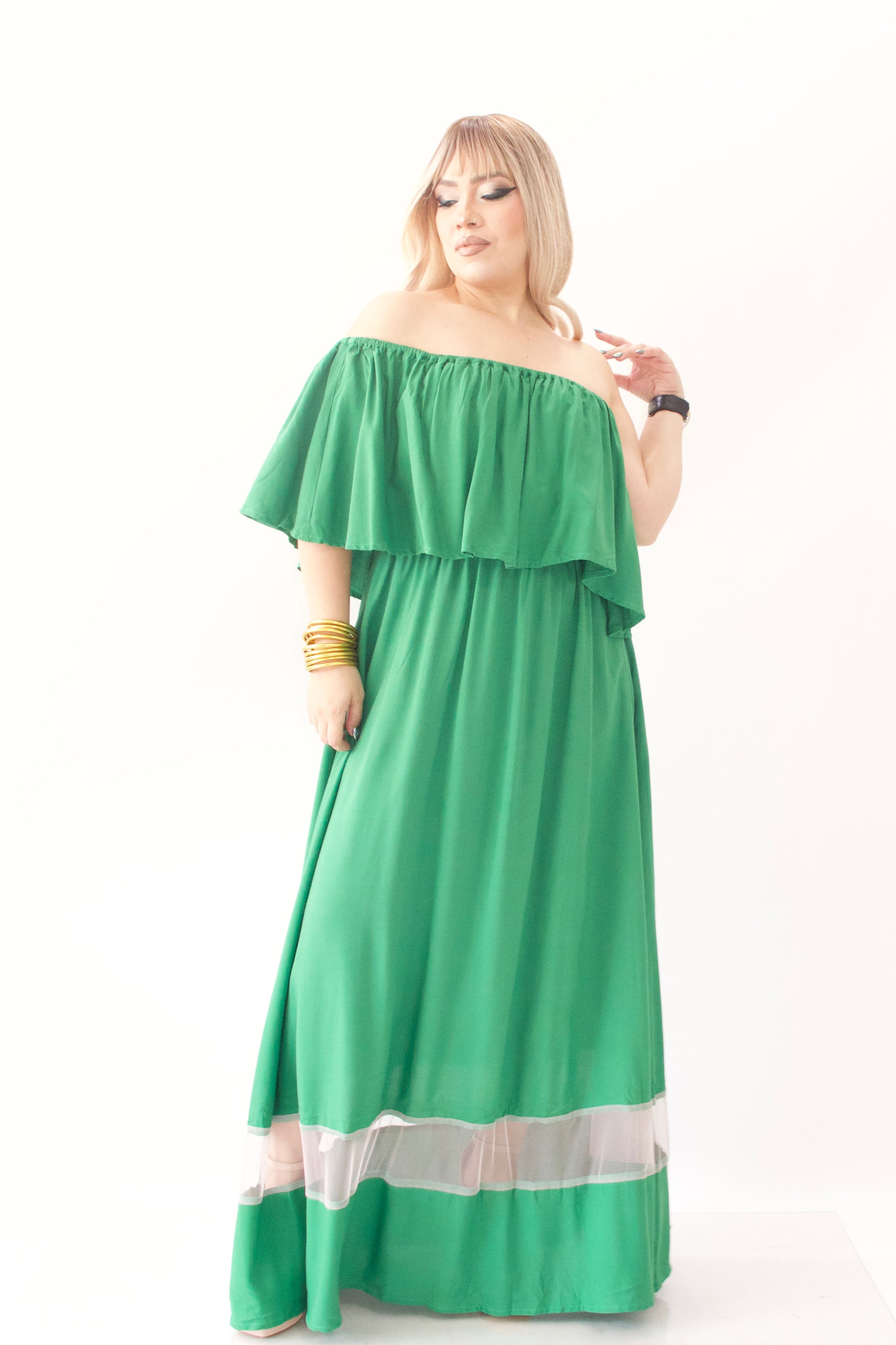 Long dress Paraíso (mesh)